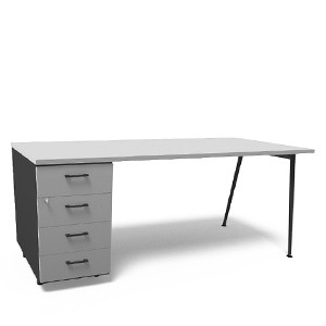 Schreibtisch mit Standcontainer 'Impresario' - Breite 182 cm
