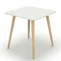 Besprechungstisch 'Croma' mit Holzgestell - Variante II: Bistrotisch mit 4 Tischbeinen mit eckiger Tischplatte