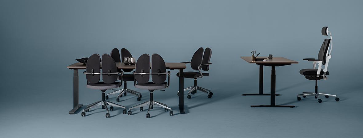 Büromöbel-Serie Steh-Sitz-Tische 'NZ20'