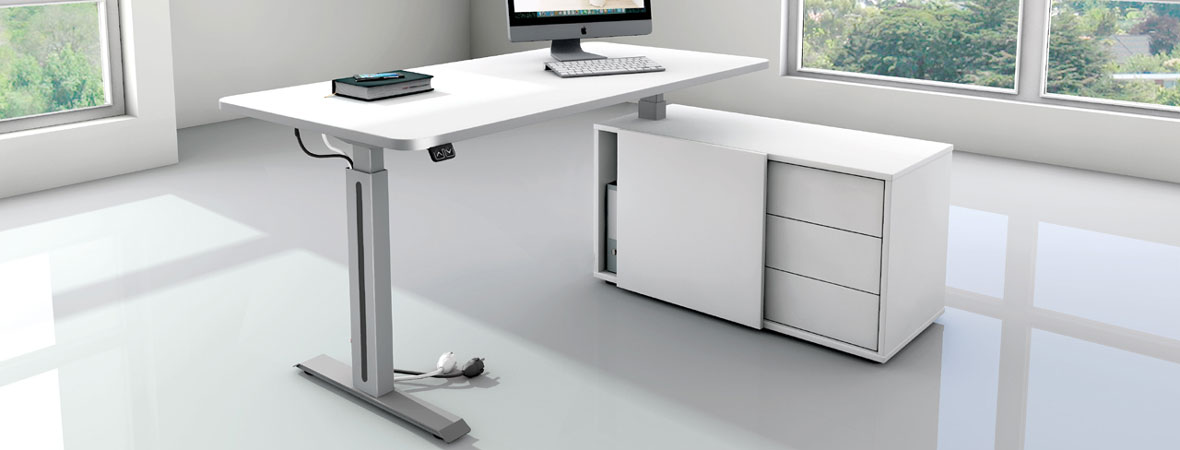 Büromöbel-Serie Steh-Sitz-Tische 'B-Trendy'