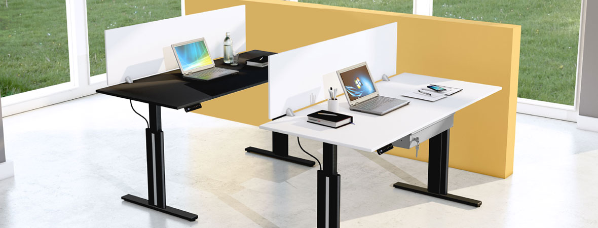 Büromöbel-Serie Steh-Sitz-Tische 'B-Elegant'