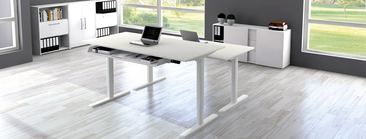 Büromöbel-Serie Steh-Sitz Tische 'B-Move'