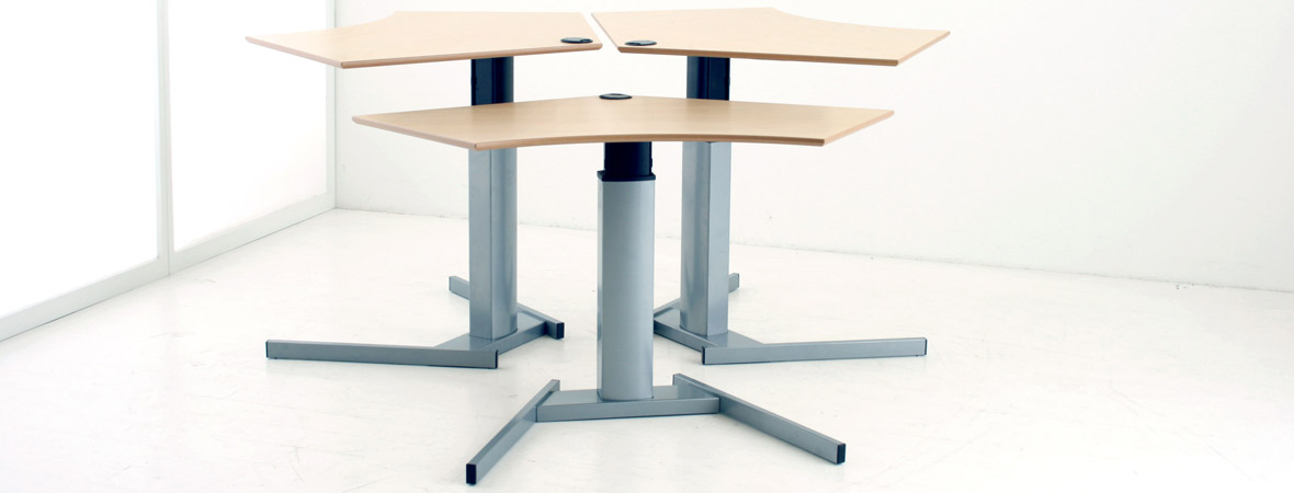 Büromöbel-Serie Steh-Sitz-Tische 'ConSet'