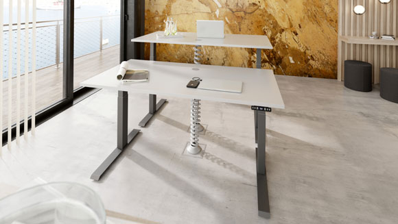 Büromöbel-Serie Steh-Sitz-Tische 'Hit-Bolero'