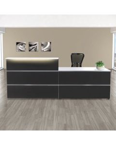 Empfangstheke 'Welcome Pro' - Anthrazit - 275 cm breit